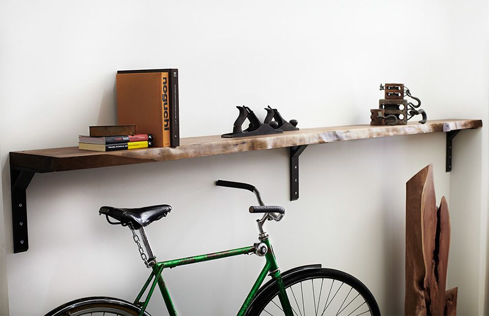 Shelving with steel brackets by Original Timber Co.