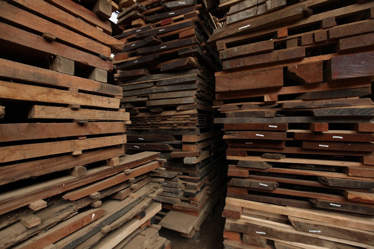 Air drying lumber by Original Timber Co.