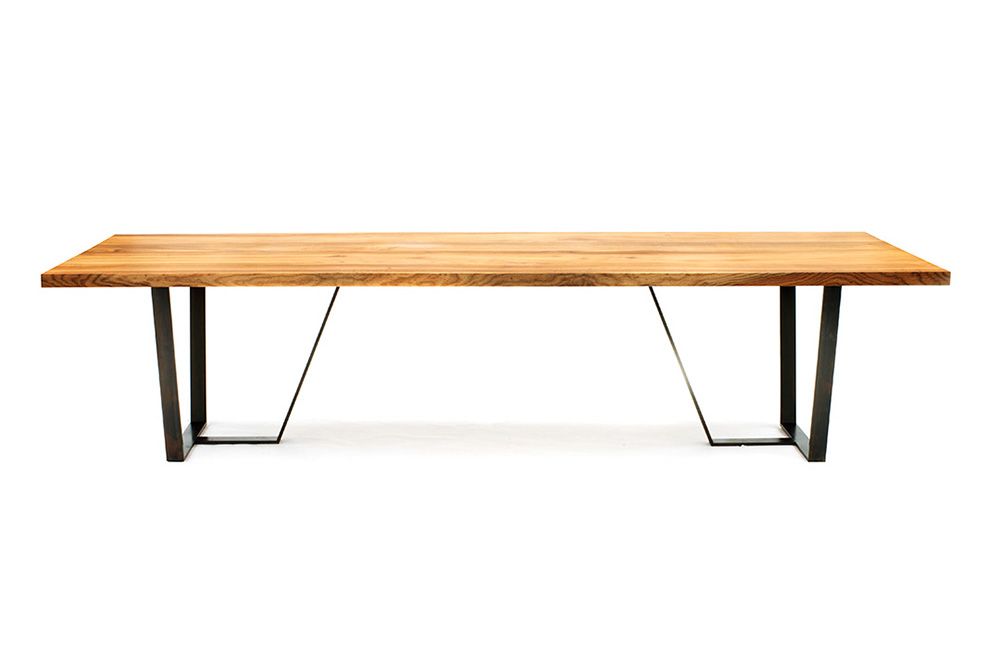 Steel base table by Original Timber Co.